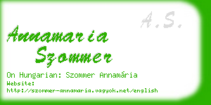 annamaria szommer business card