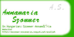 annamaria szommer business card